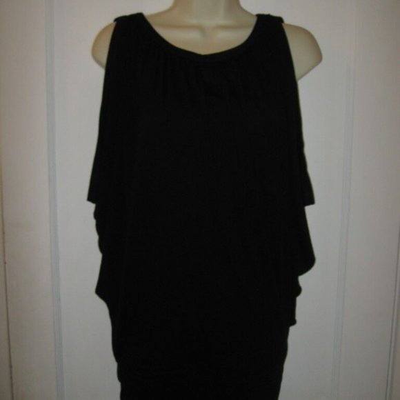 DVF Diane Von Furstenberg AZAHAR Black Jersey Tunic Mini Dress Top - Picture 3 of 10